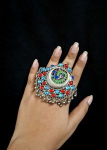 Peacock Ring Multicolor