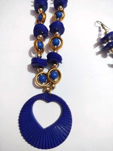 Blue Necklace &amp; Earring Set