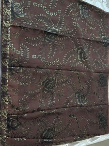 Heavy Brown Sequin Work Saree
