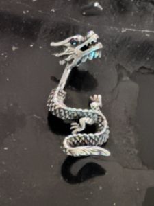 Pure Silver Dragon Navell Pin