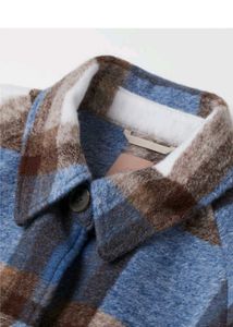 Blue Plaid Overshirt Coat