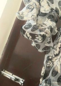 Kurta With Shrug Beautiful Sleeves Black And White