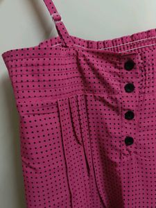 Pink Polka Dot Romper