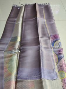 Purple Printed softy saree..