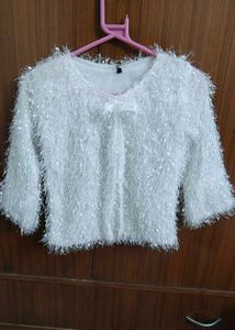 Fancy White Top For Young Girls