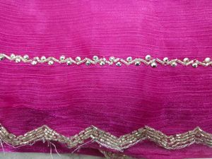 Elegant Pink Embellished Saree