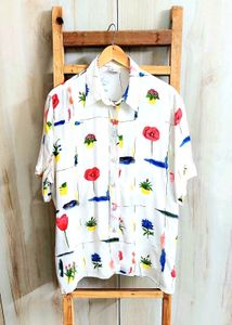 Offwhite Multicolour Print Shirt Size-42-44