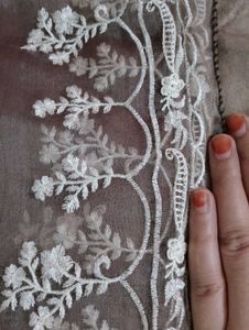 Elegant Embroidered Brown Salwar Kameez