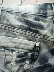 Distressed Denim Shorts