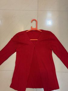 Red Long Sleeve Shrug - Christmas Staple