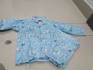 Cute Cat Print Pajama Set