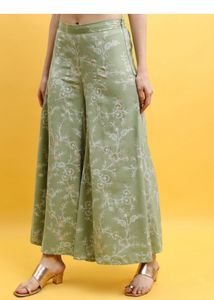 Sage Green Floral Palazzo Set