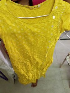 Yellow Printed Top