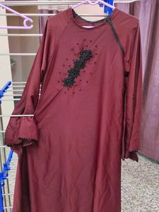 Elegant Maroon Abaya
