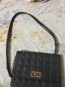 Black &amp; Gold Sling Bag | Classy &amp; Compact |