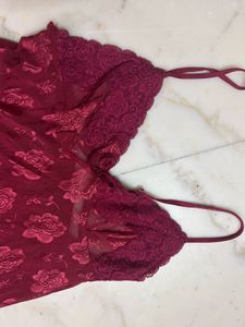 Red Floral Nightgown