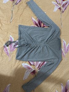 Grey Long Sleeve Top