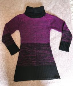 Lilliput Girls High Neck Purple Sweater 100%Cotton