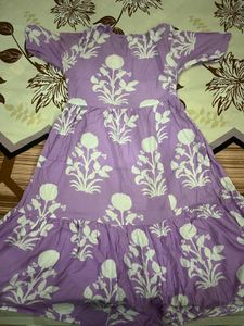 Women Frock Lavender Colour