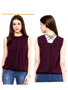 RARE Wine Sleeveless Top