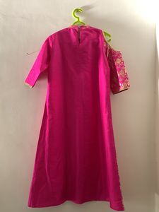 Anouk, Magenta With Golden Print, New Style, Long