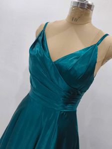 big flared satin gown
