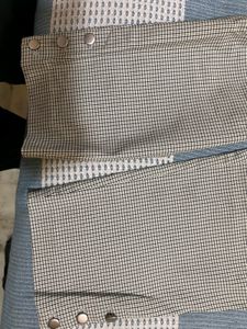 White And Black Checkers Pants|Van Heusen Original