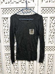 🎀 Imported Gray Long Sleeve Top E