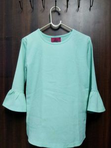 Mint Green Bell Sleeve Top