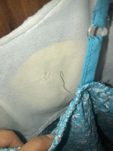 Blue Embroidered Tank Top