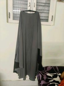 Gray Abaya In Free Size