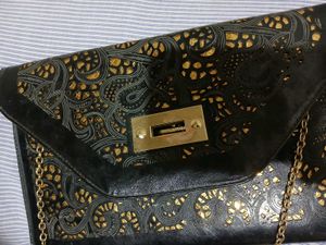 Elegant Black &amp; Gold Clutch