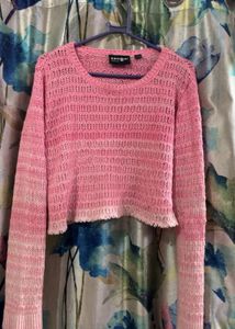 Marled Cropped Hoodie