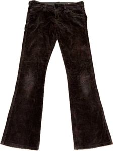 Vintage Brown Velvet Flare Jeans