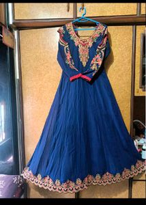 Elegant Blue Ethnic Gown