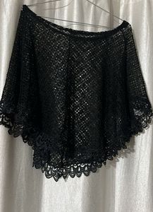 Crochet Lace Poncho Top