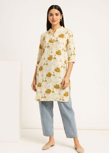Floral Print Tunic Stylish Kurta