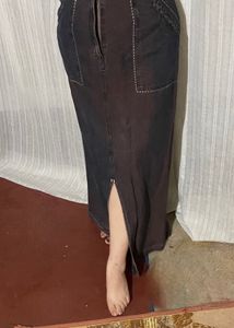 Denim Maxi Skirt