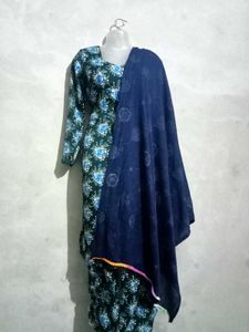 Green Printed Suit