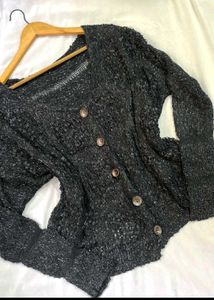 🎁Buy1 Get1 Free Black Knit Cardigan C