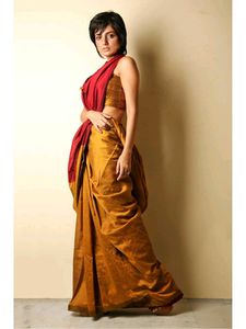 dual colour soft cotton saree