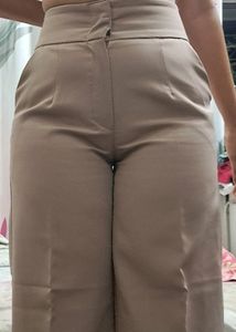 Beige Formal Trousers