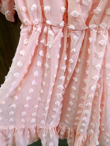 Preety Peach One Piece Dress Size M To L.
