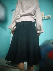Knit A-Line Skirt