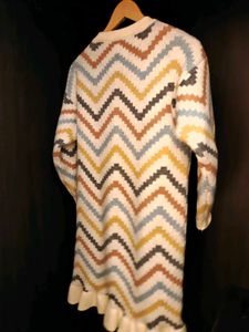 Woolen Imported Chevron Knit Dress