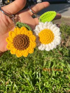 Sunflower Crochet Keychain