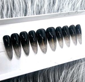 Black Ice Ombre Pressonnails