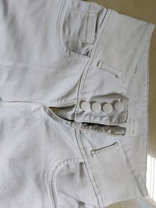 High Waist White Jeans