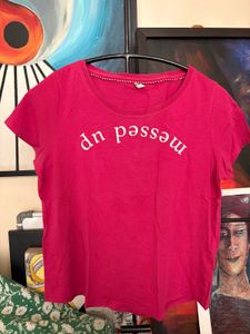 Only Pink Graphic Print Tee