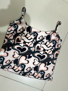 Heart Print Cami Top